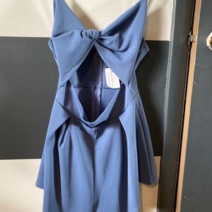 Windsor Blue Romper with Cutout